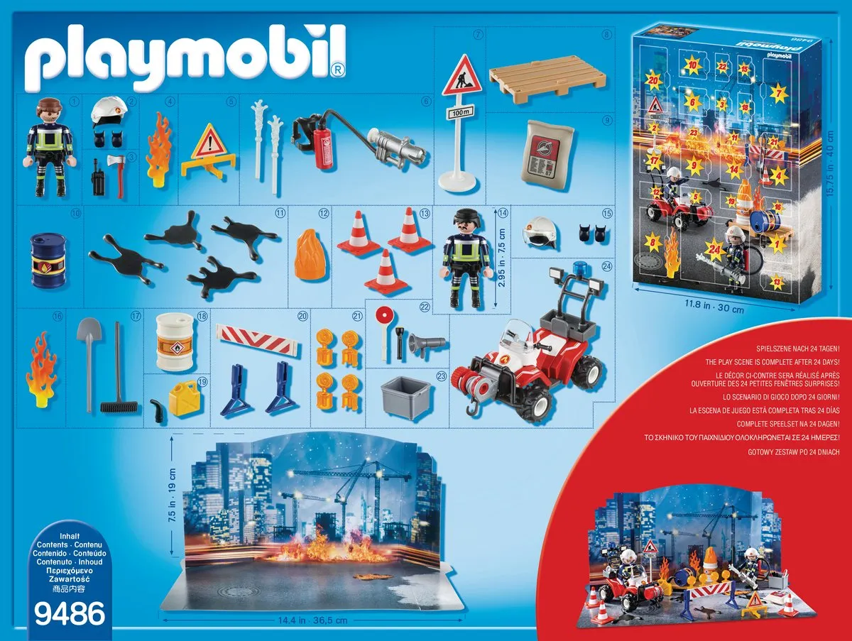 Playmobil Adventskalender Interventie Bouwwerf 9486