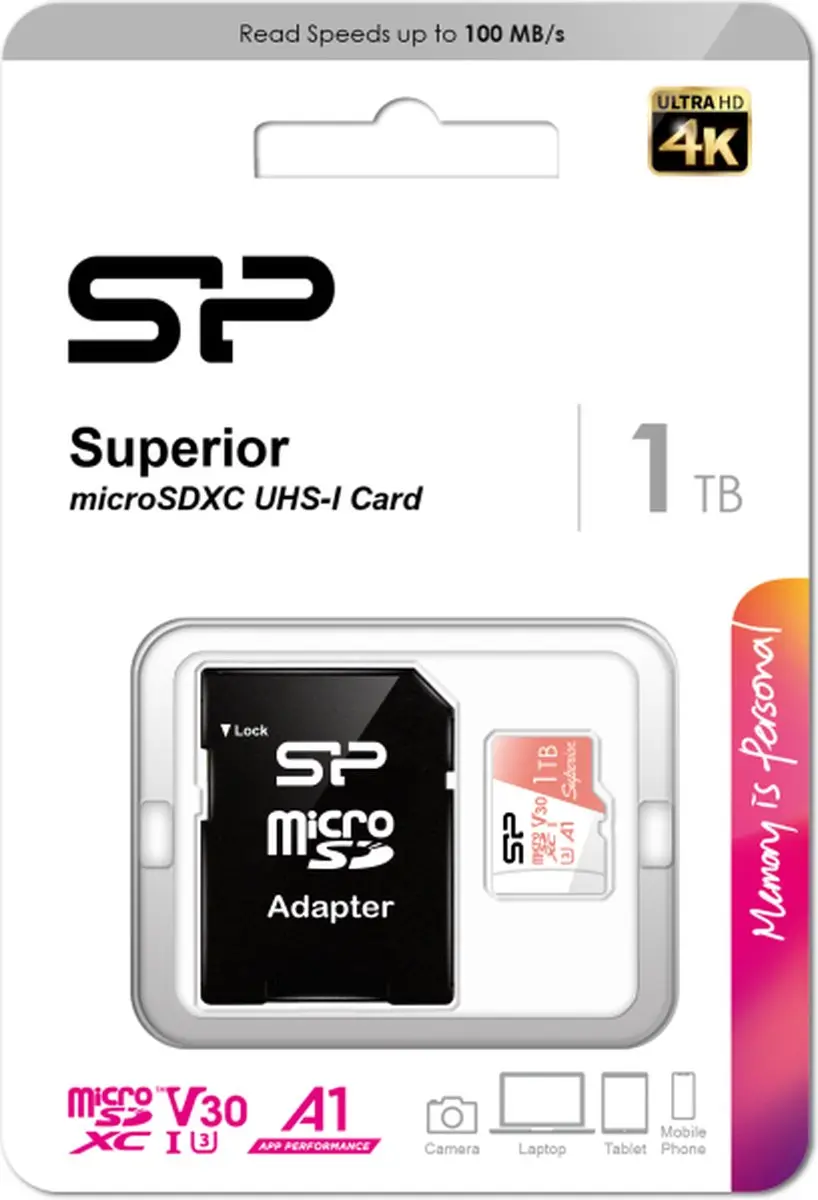 Silicon Power Superior Micro SD Kaart 1TB - UHS-I U3 V30 A1 - afbeelding 3 van 4