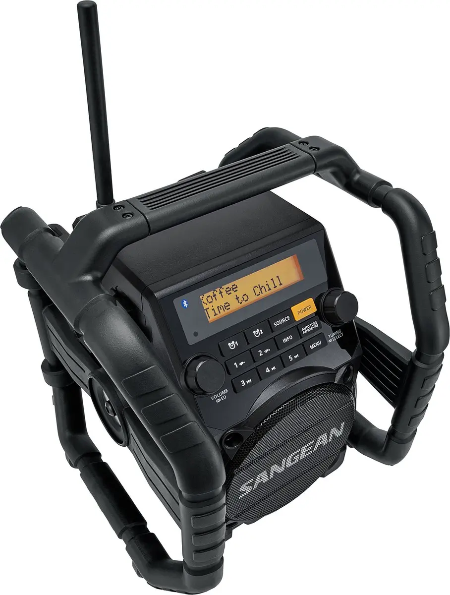 Sangean U-5DBT Bouwradio - DAB+/FM/Bluetooth - Waterdicht - Zwart - afbeelding 6 van 6
