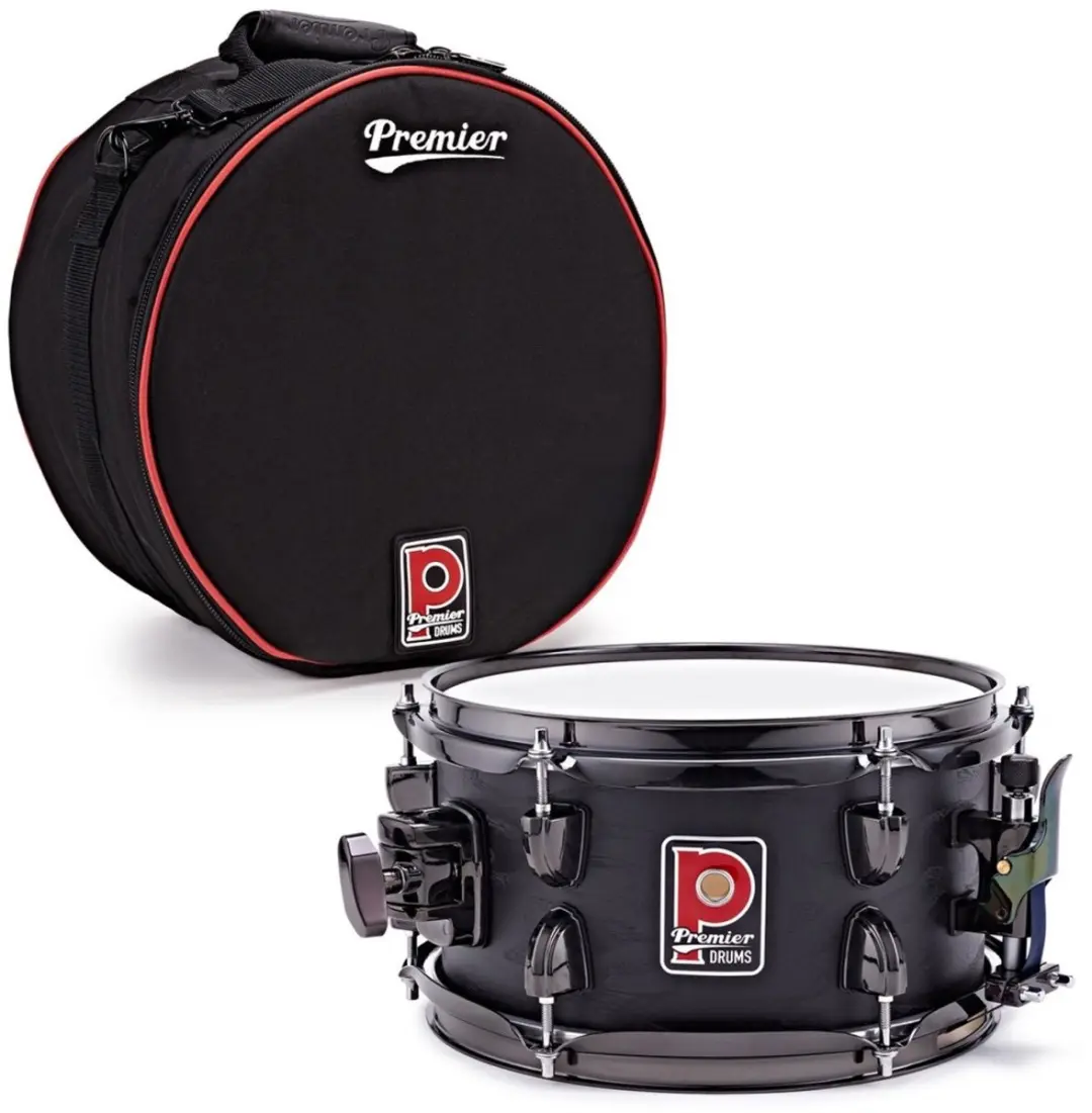 Premier Artist 10 x 5.5 Birch Snare Drum & Soft Case, Stealth Black
