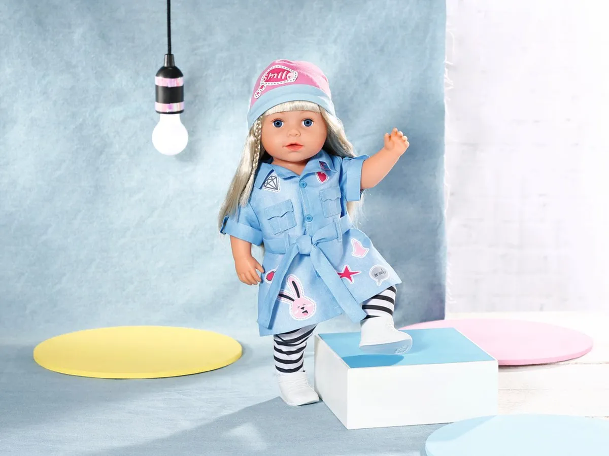 Baby Born Deluxe Jeansjurk 43cm - Multicolor