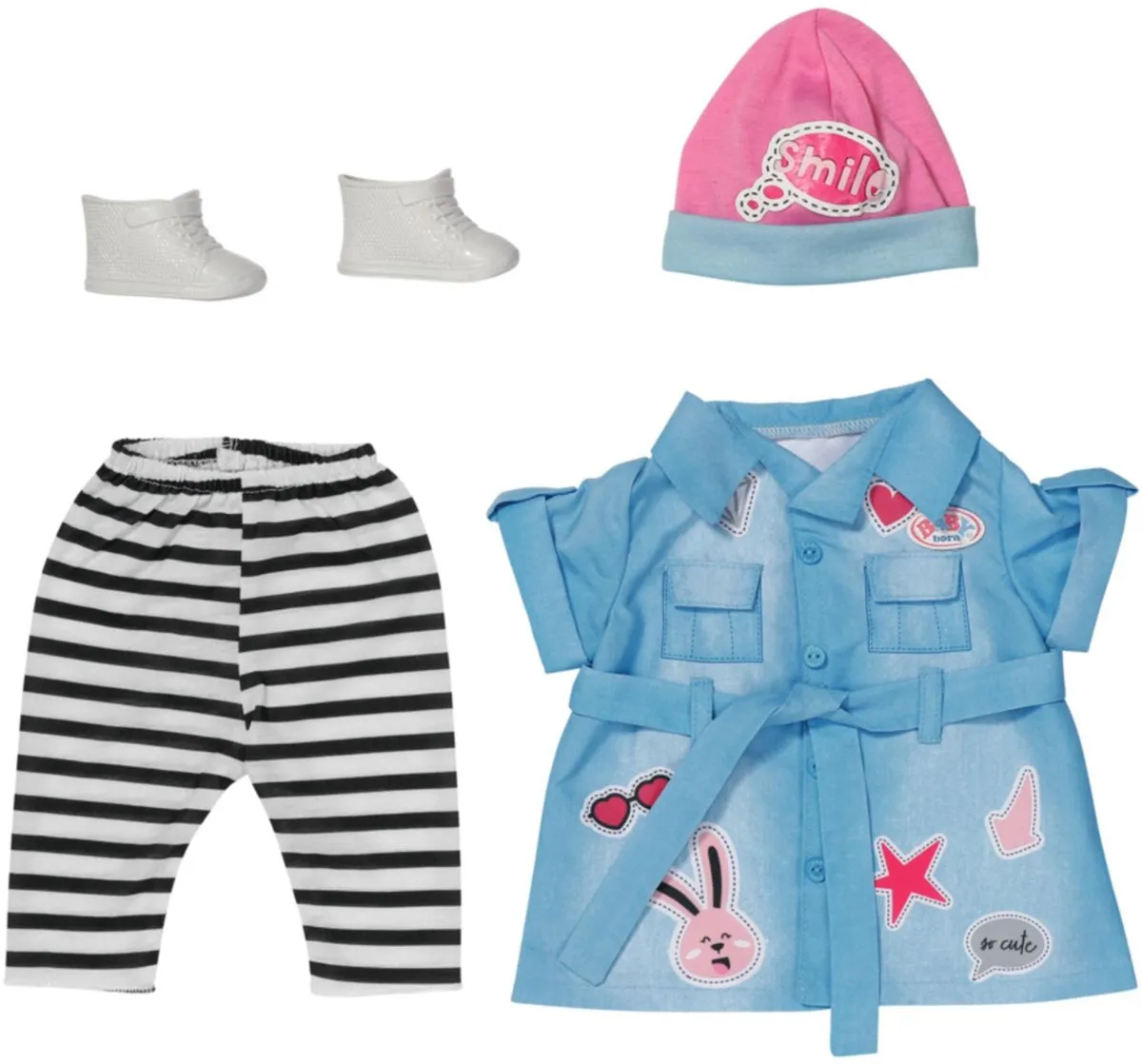 Baby Born Deluxe Jeansjurk 43cm - Multicolor