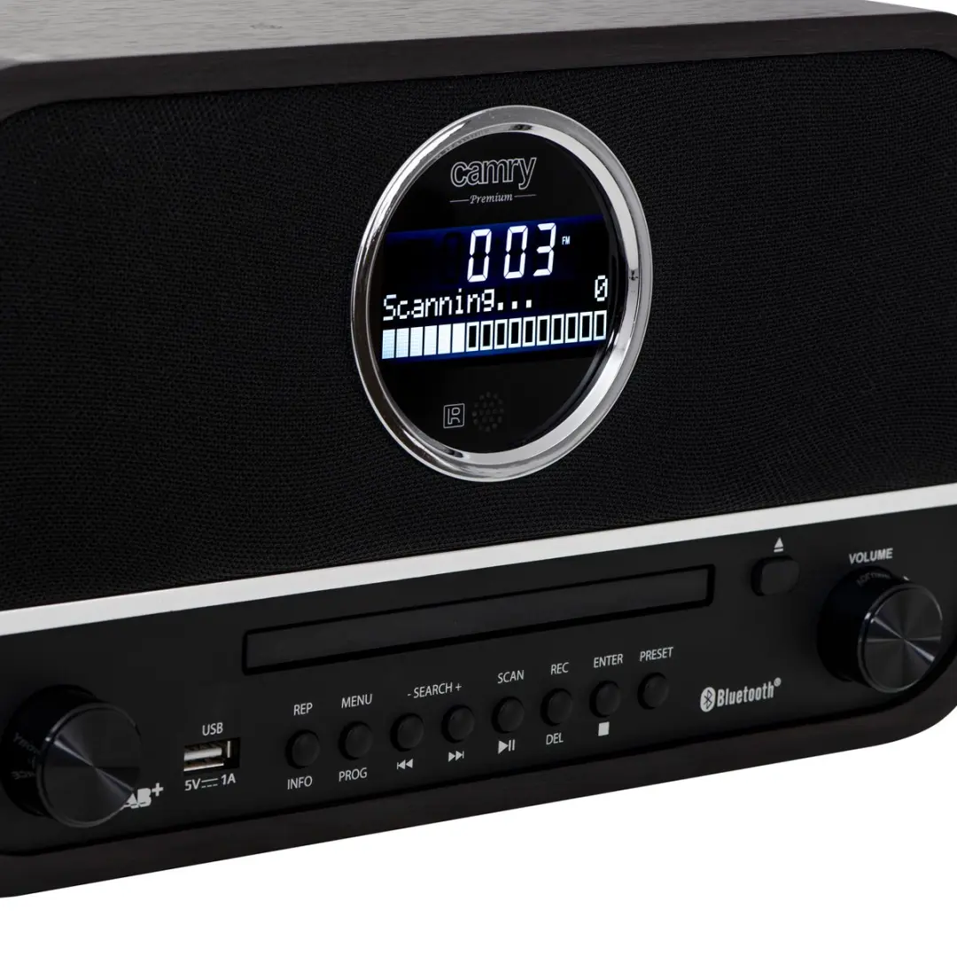 Camry CR 1182 Retro Radio - 45W - Zwart - afbeelding 5 van 6