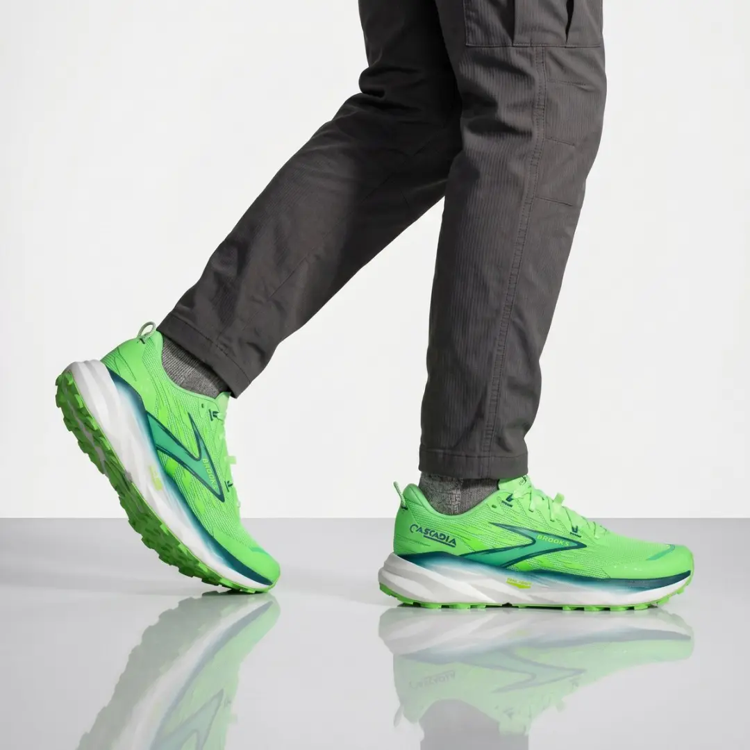 Brooks Cascadia 19 Heren Trail-Running Schoenen Groen 45.5 - afbeelding 4 van 6