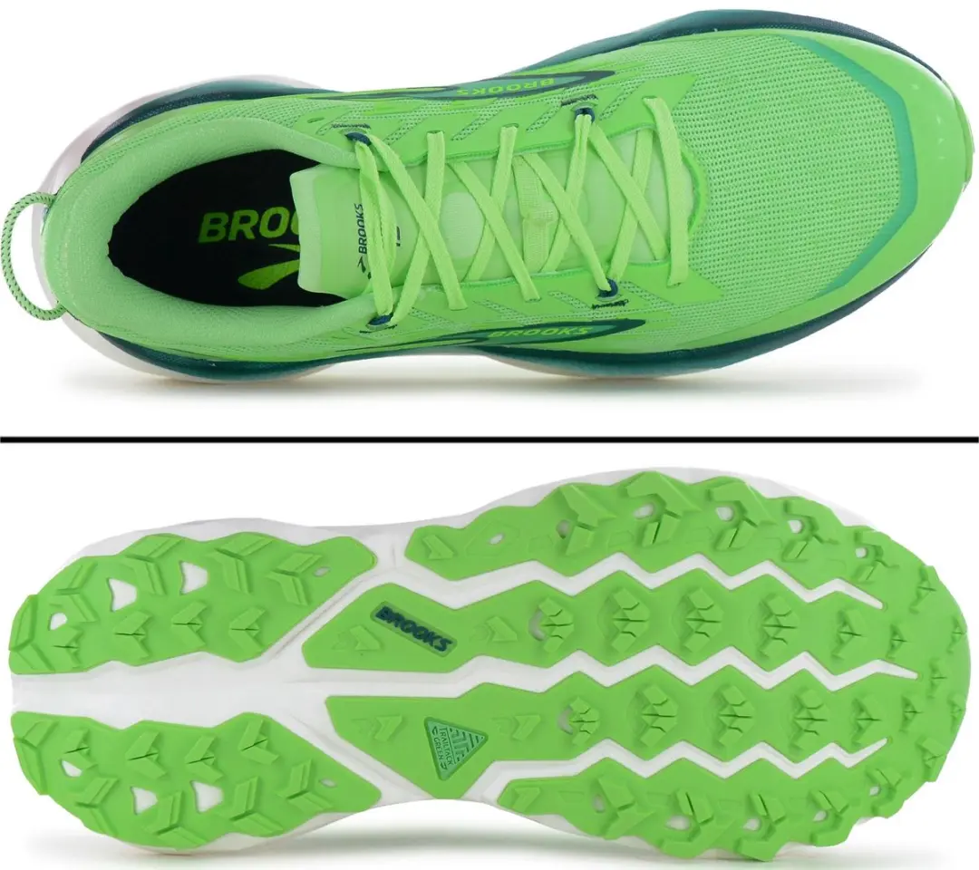 Brooks Cascadia 19 Heren Trail-Running Schoenen Groen 45.5 - afbeelding 6 van 6