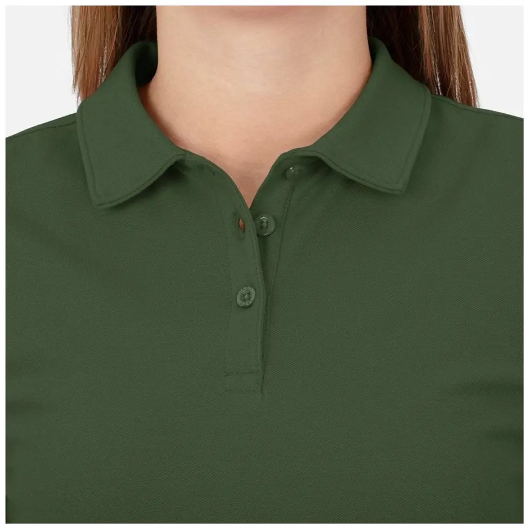JAKO Organic Polo Stretch Dames - Olijf - Maat 34