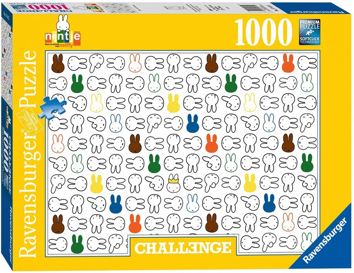 Ravensburger Nijntje Challenge Legpuzzel 1000 Stuks - Multicolor