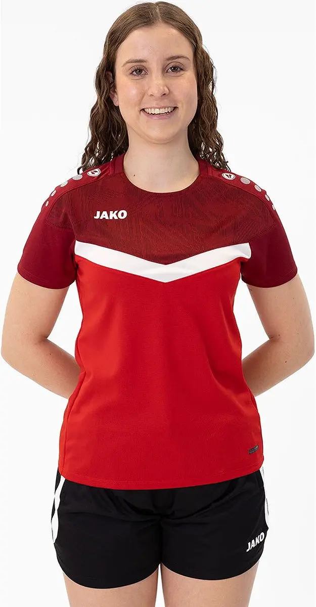JAKO Iconic T-Shirt Dames - Rood - Maat 38