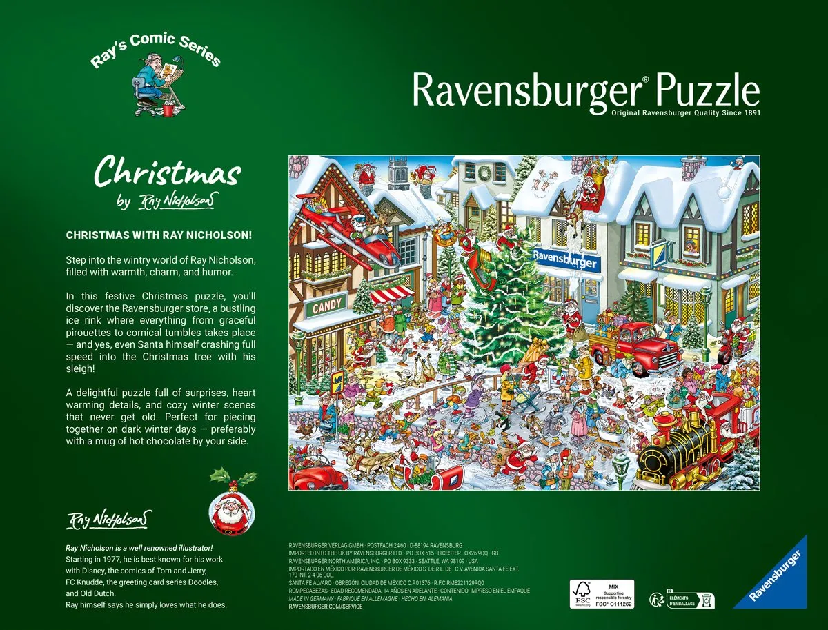 Ravensburger Ray's Comic Series Christmas Legpuzzel 1000 Stuks - 12001801