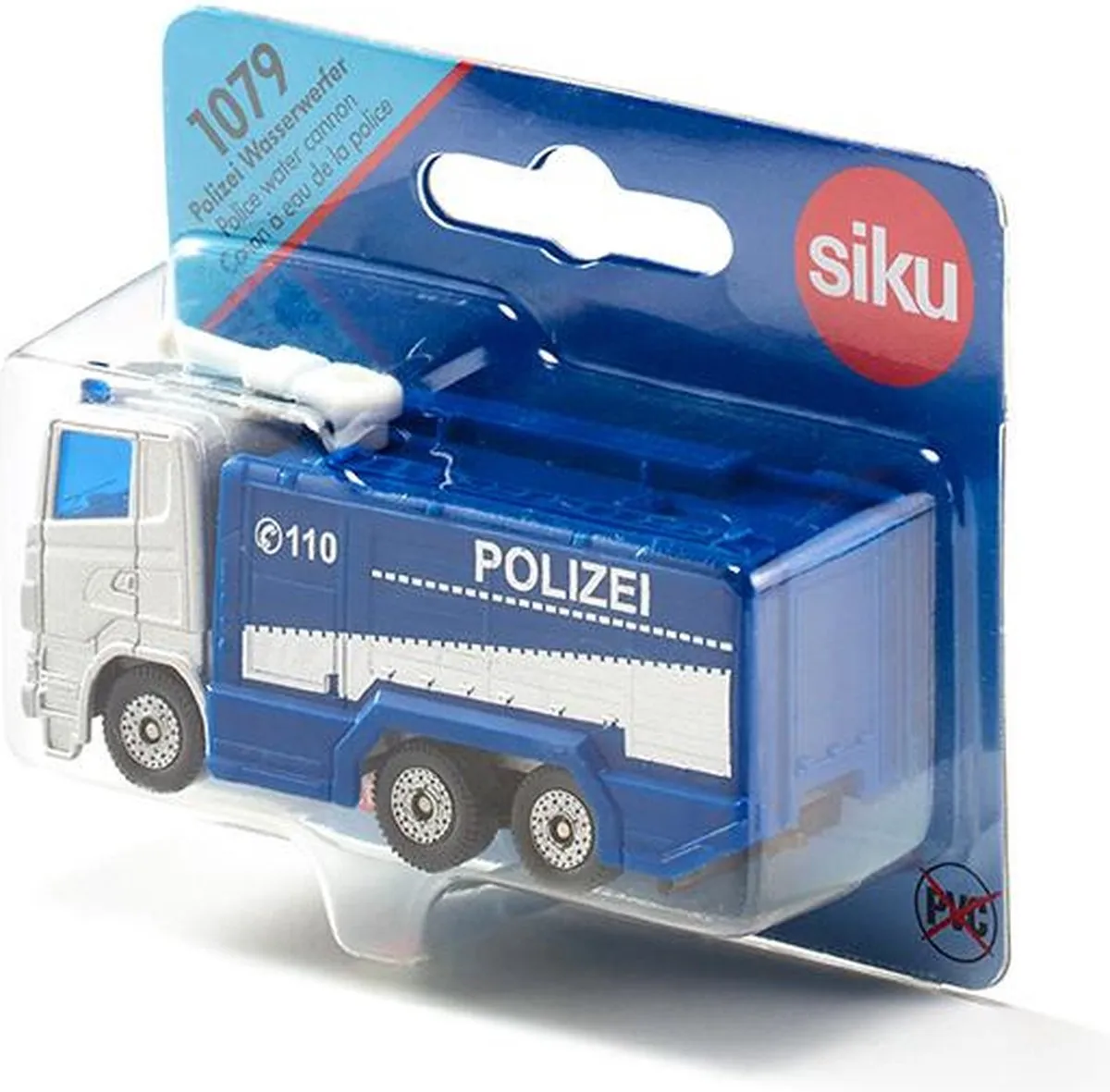 SIKU Scania Politie Waterkanon Vrachtwagen 8,4cm - Blauw