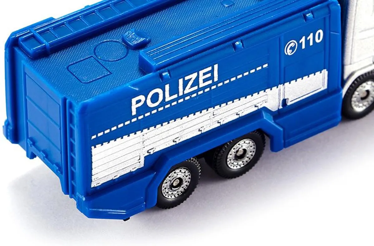 SIKU Scania Politie Waterkanon Vrachtwagen 8,4cm - Blauw