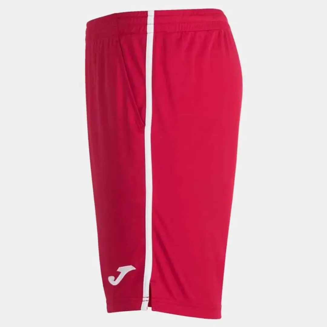 Joma Open III Korte Broek - S - Rood/Wit - afbeelding 3 van 4