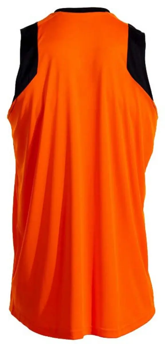Joma Cancha Mouwloos T-shirt XL - Oranje/Zwart - afbeelding 2 van 3