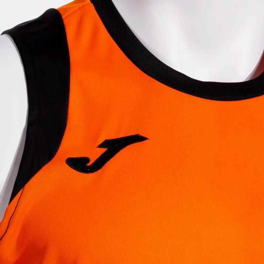 Joma Cancha Mouwloos T-shirt XL - Oranje/Zwart - afbeelding 3 van 3