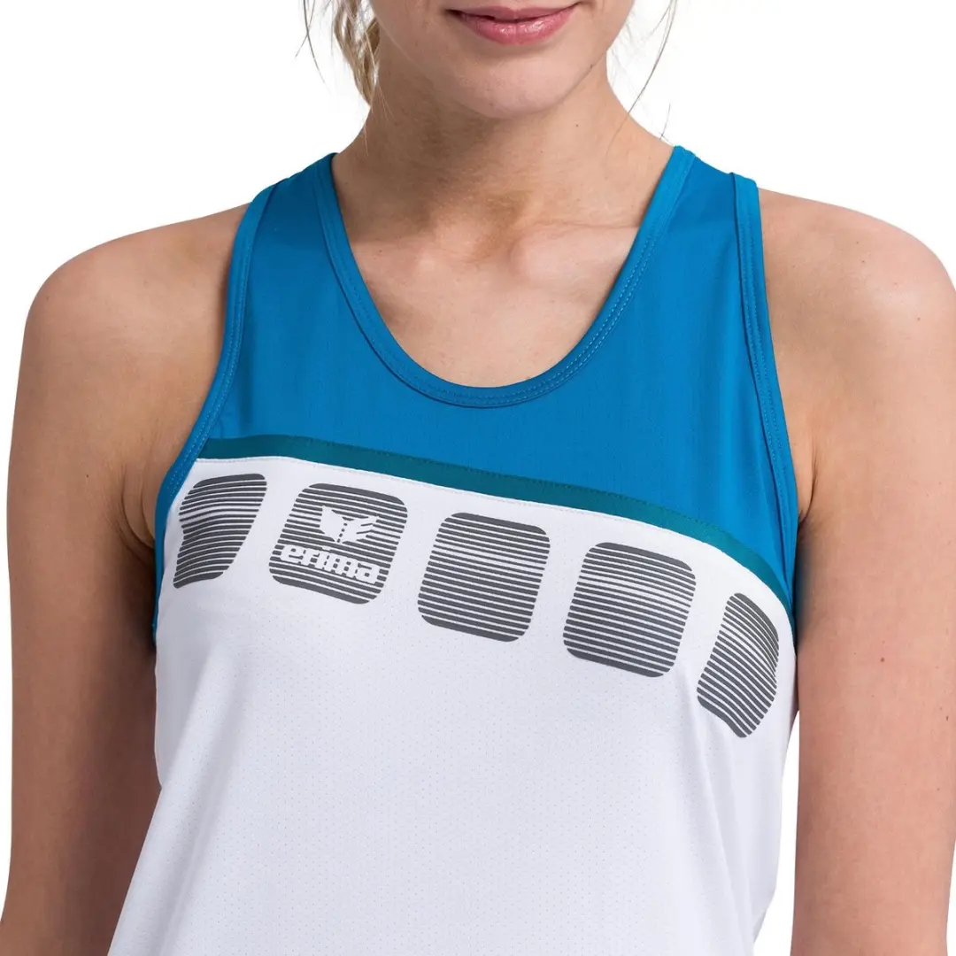 Erima 5-C Tanktop Performance - 42 - Wit/Blauw - afbeelding 6 van 6