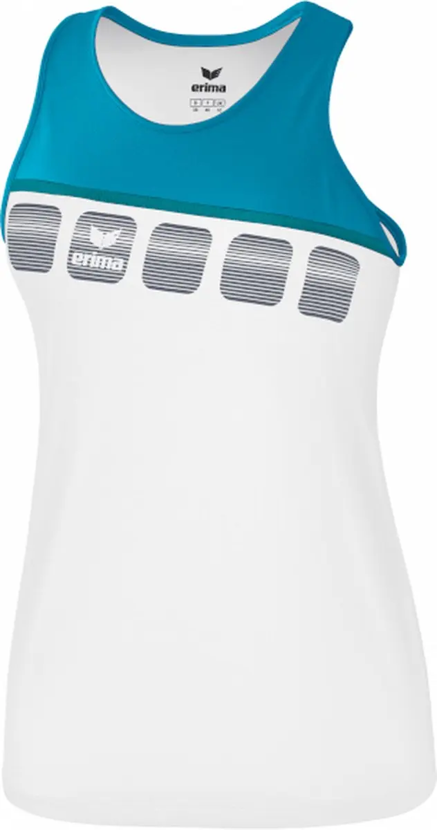 Erima 5-C Tanktop Performance - 42 - Wit/Blauw