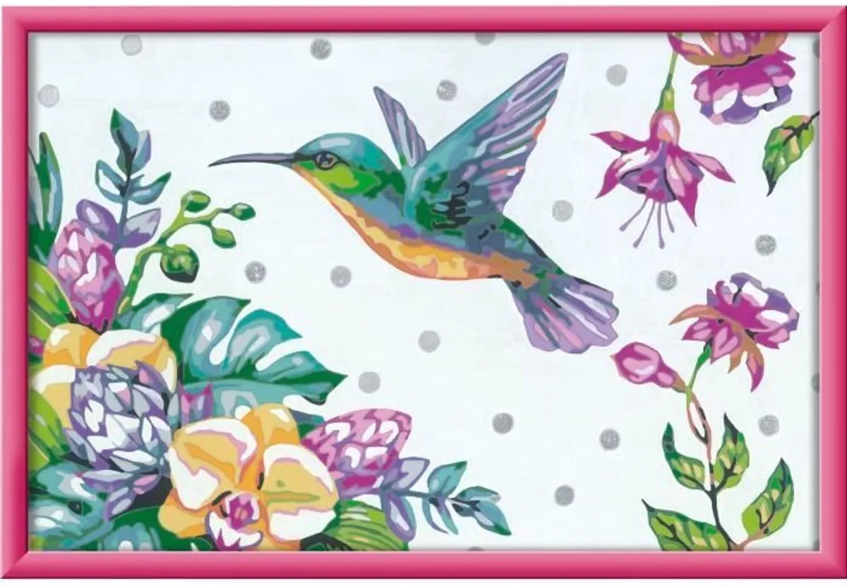 Ravensburger CreArt Kids Kolibrie & Bloemen Schilderkit 31x21cm - 20 Verfpotjes
