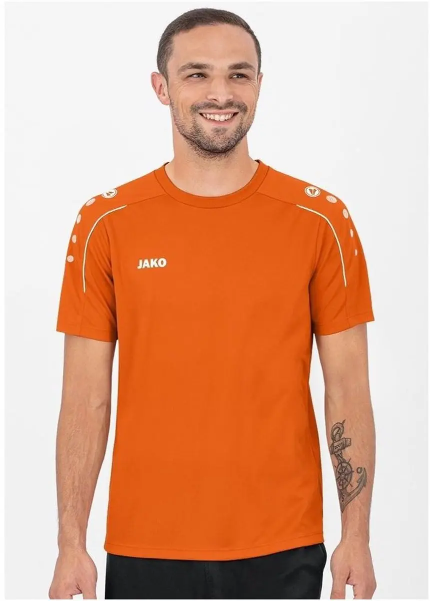 Jako Classico T-shirt Heren - Maat M - Oranje/Wit