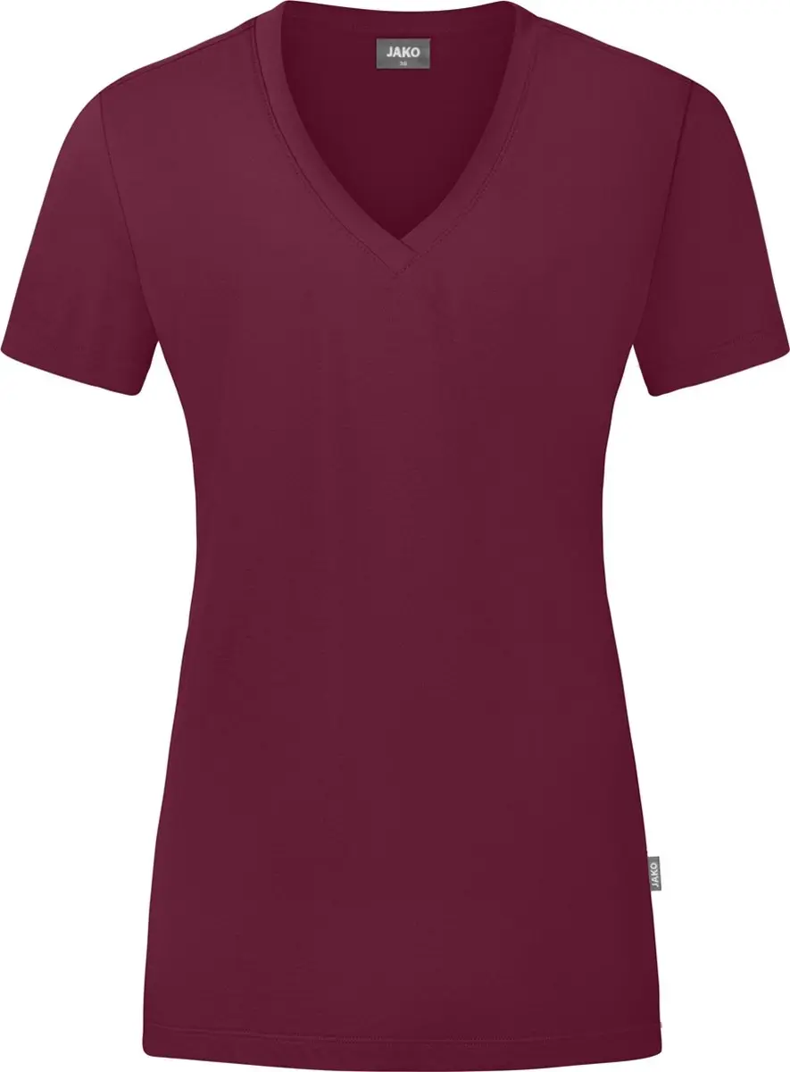 JAKO Organic T-Shirt Dames - Kastanje - Maat 46