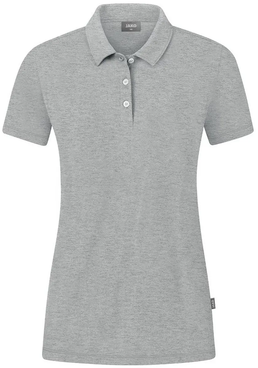 JAKO Organic Polo Stretch Dames - Lichtgrijs - Maat 40