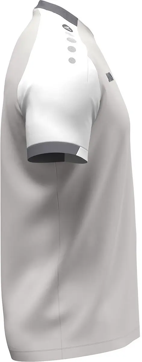 Jako Dynamic T-Shirt Dames L - Lichtgrijs/Wit/Grijs