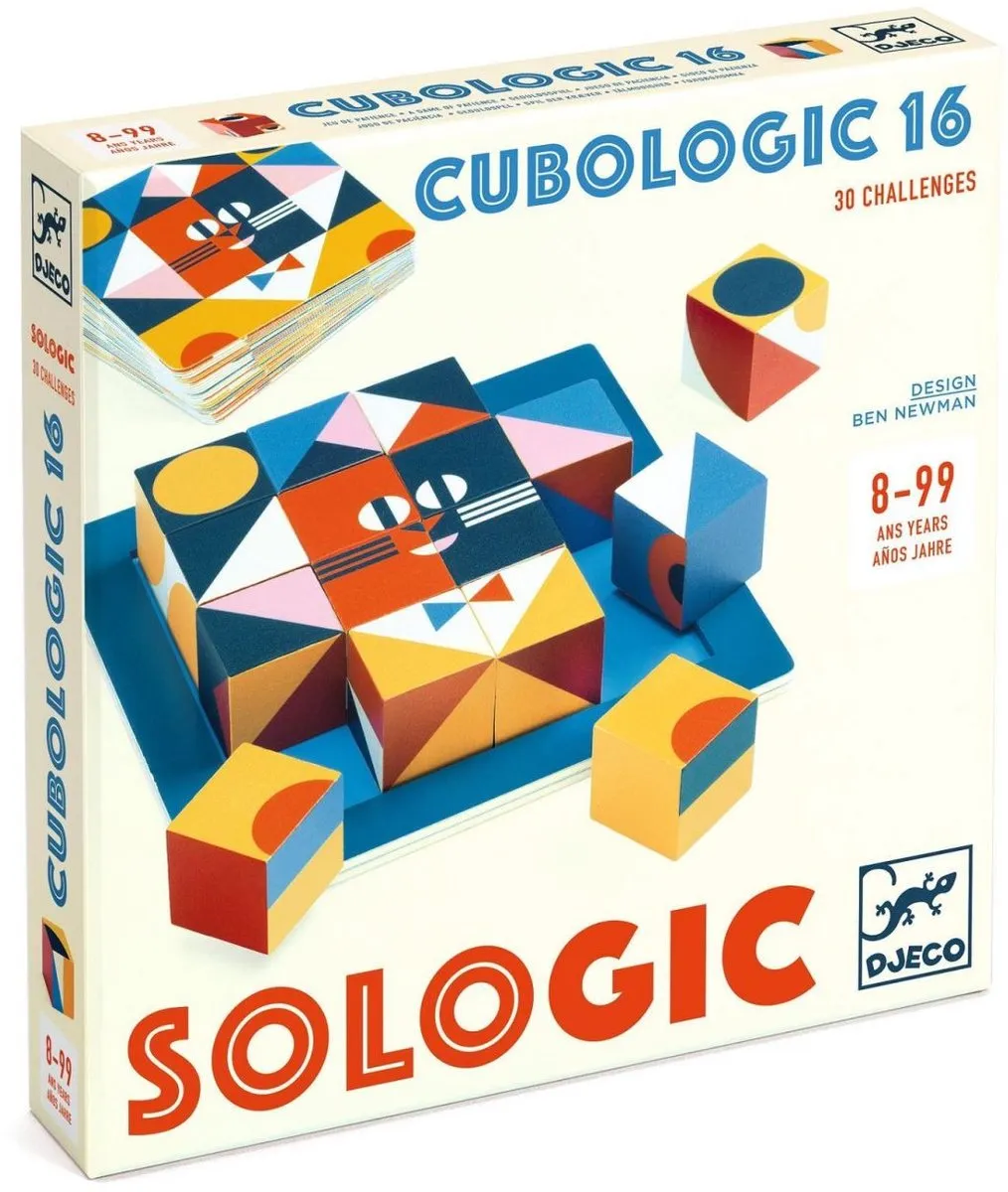 Djeco Cubologic 16 Logicaspel - Houten Blokken - DJ08576 - afbeelding 4 van 5