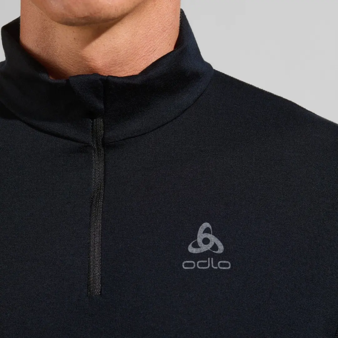 ODLO Natural Merino 200 Half Zip Thermoshirt M - Zwart