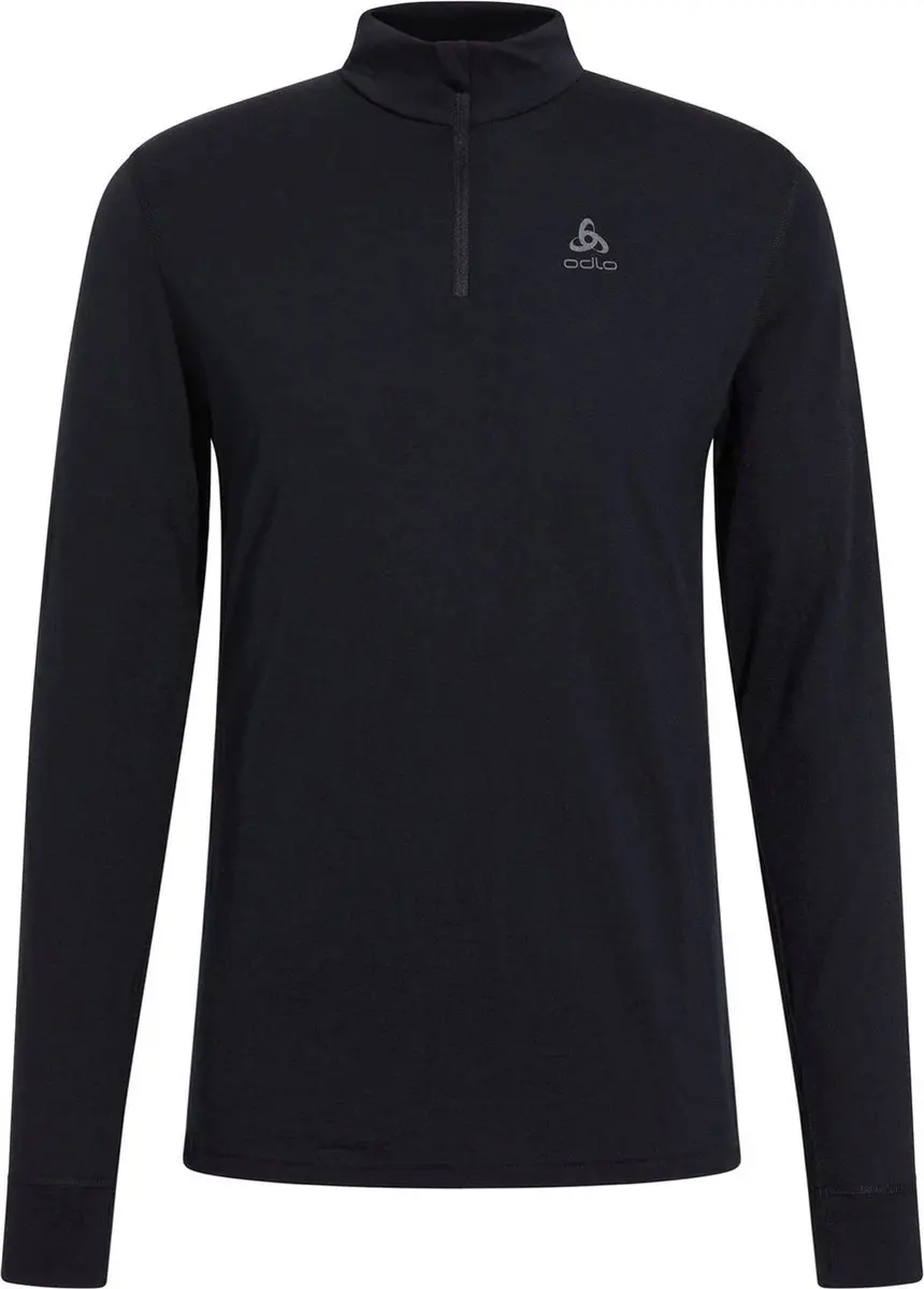 ODLO Natural Merino 200 Half Zip Thermoshirt M - Zwart