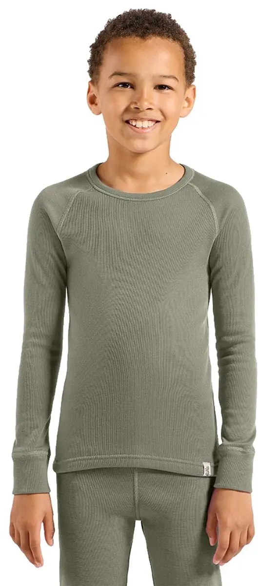 Odlo Active Warm Eco Crew Lange Mouwen Basislaag Groen 6 Years Jongens,Meisjes