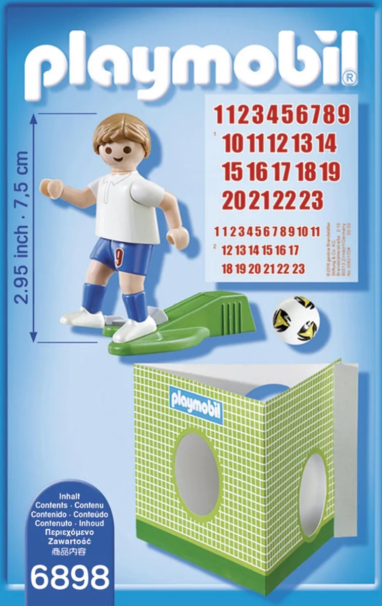 Playmobil Voetbalspeler Engeland 6898 - Wit/Blauw