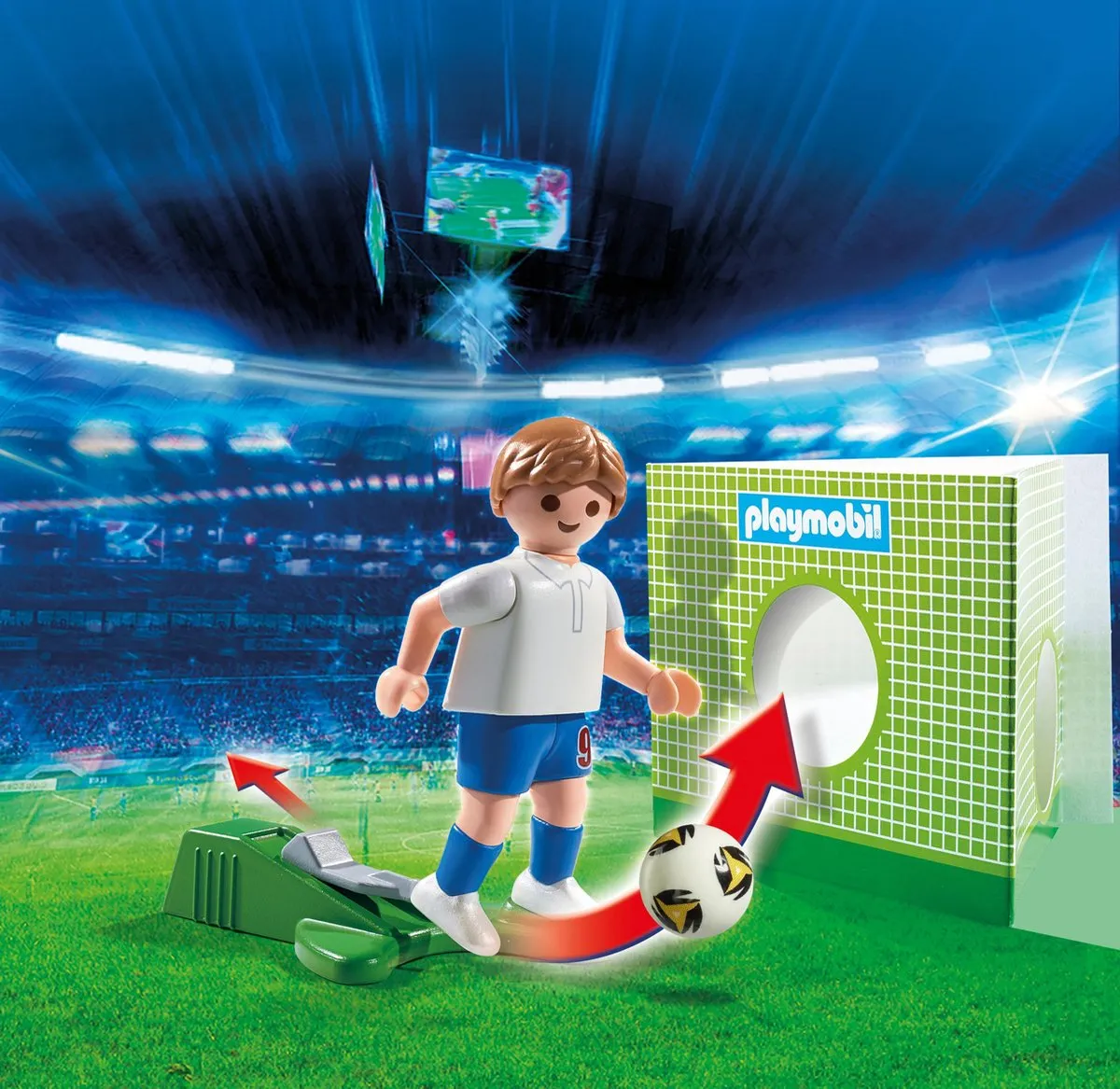 Playmobil Voetbalspeler Engeland 6898 - Wit/Blauw