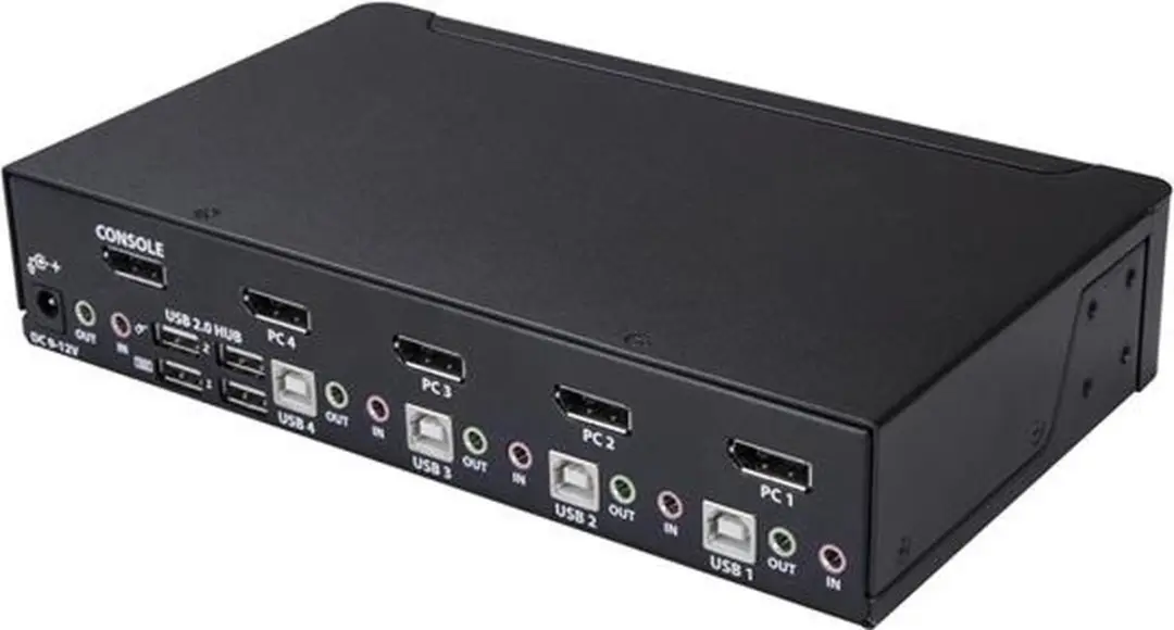 Startech SV431DPUA2 4-poorts DisplayPort KVM Switch - 4K 60Hz - Wit - afbeelding 5 van 6