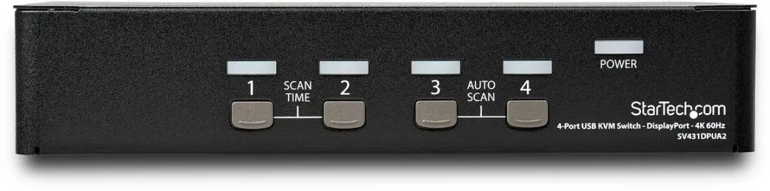 Startech SV431DPUA2 4-poorts DisplayPort KVM Switch - 4K 60Hz - Wit - afbeelding 2 van 6