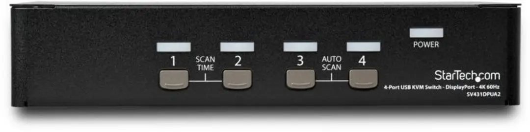 Startech SV431DPUA2 4-poorts DisplayPort KVM Switch - 4K 60Hz - Wit - afbeelding 4 van 6