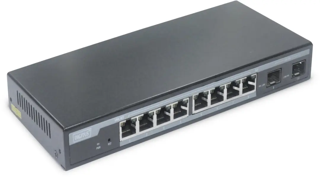 Digitus DN-95344 Netwerk Switch 10/100/1000 Mbit/s - 8x RJ45 + 2x SFP