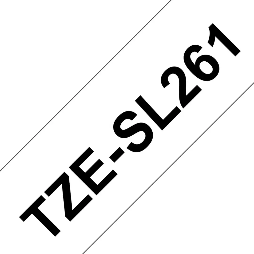 Brother TZe TZESL261 Labeltape Zelflaminerend Wit 36mm 8m