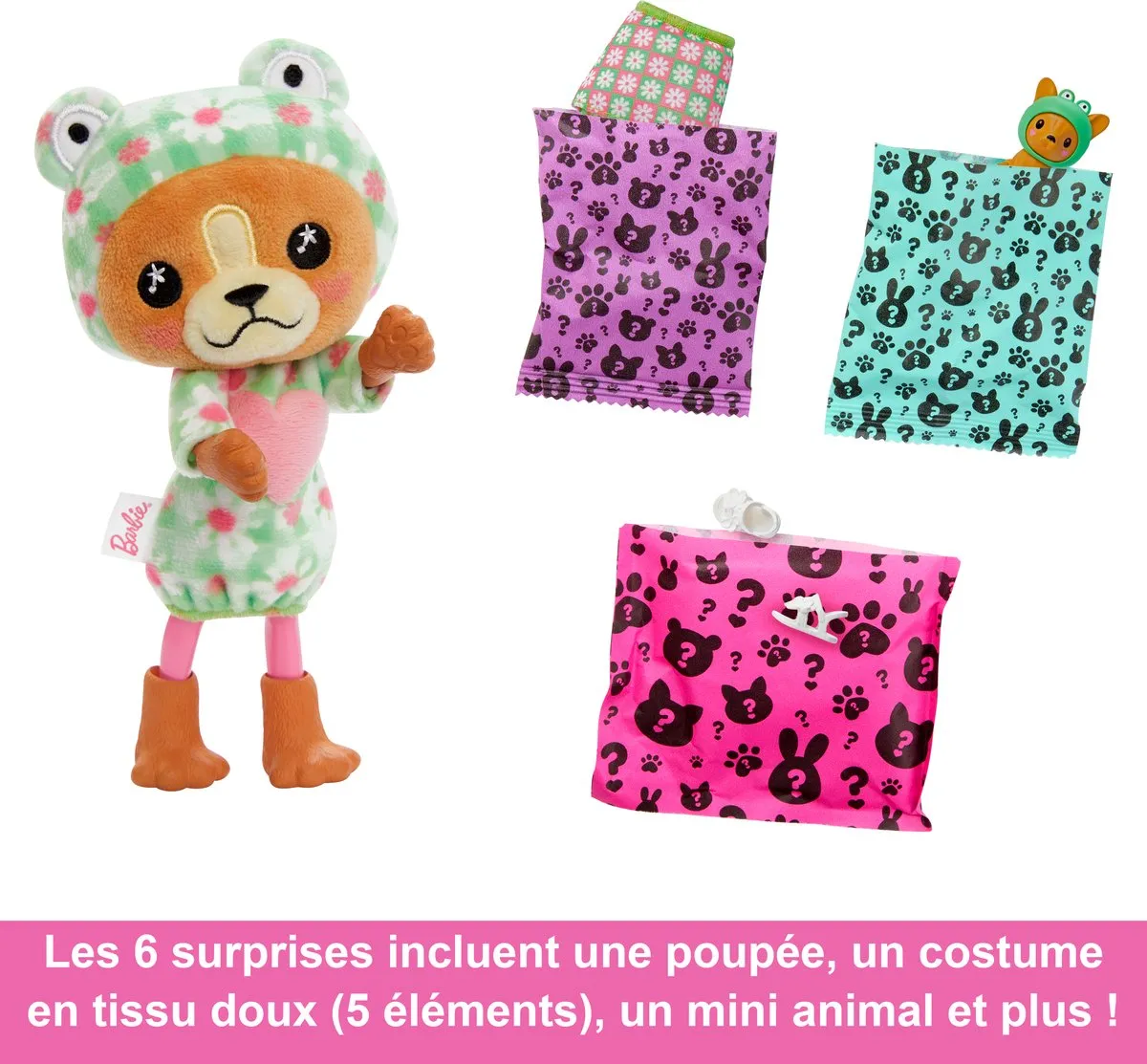Barbie Cutie Reveal Pop HRK29 Pop - 13,9 cm - Hond Kikker