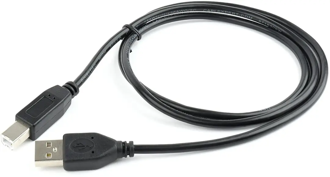 Cablexpert USB2.0 USB-A naar USB-B kabel 1m - Zwart - afbeelding 2 van 6