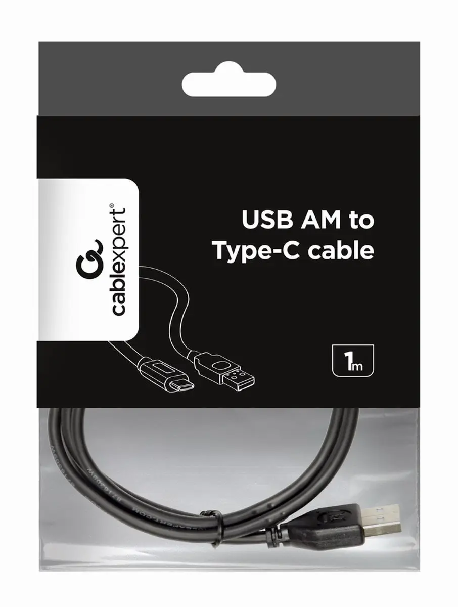 Cablexpert USB2.0 USB-A naar USB-B kabel 1m - Zwart - afbeelding 3 van 6