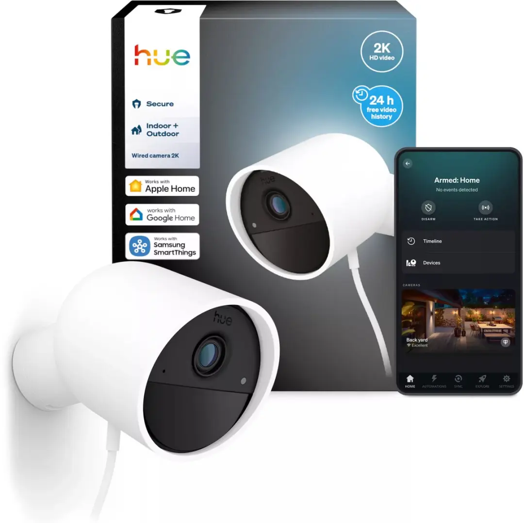 Hue Secure Cam 2K Bedraad Wit - afbeelding 3 van 6