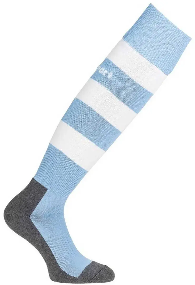 Uhlsport Team Pro Essential Stripe Voetbalkousen 28-32 - Hemelsblauw/Wit - afbeelding 6 van 6
