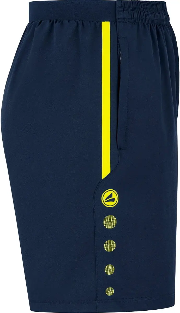 Jako Allround Short Dames - Fluogeel/Marine 44