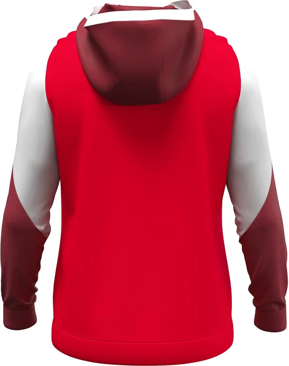 JAKO Dynamic Hooded Half Zip Kinderen 164 - Rood/Wit/Donkerrood