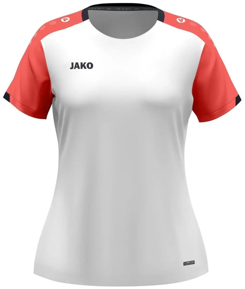 Jako Dynamic T-Shirt Dames XL - Wit/Koraal/Marine - afbeelding 6 van 6