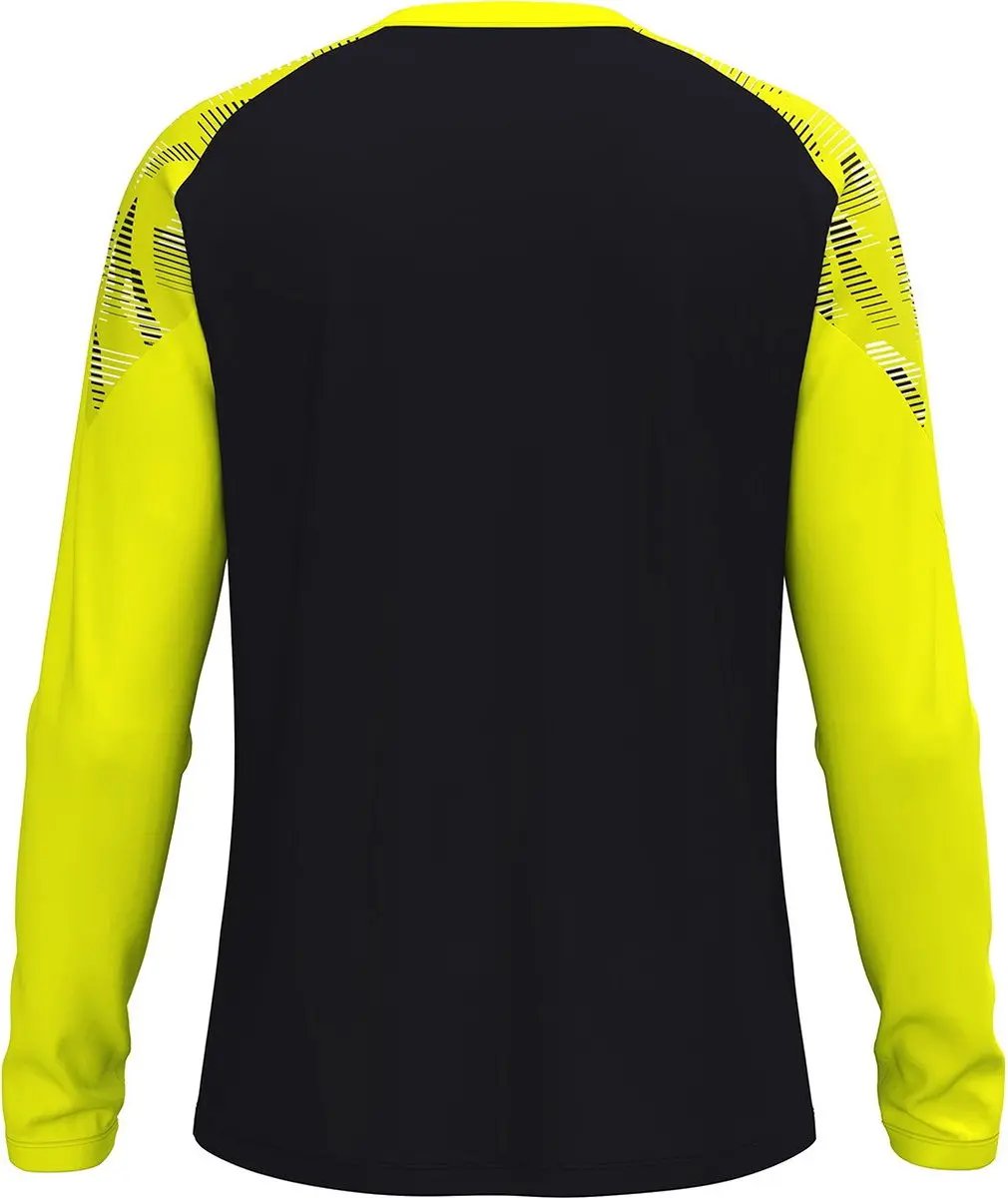 Jako Sonic Longsleeve Kinderen 128 - Zwart/Fluogeel