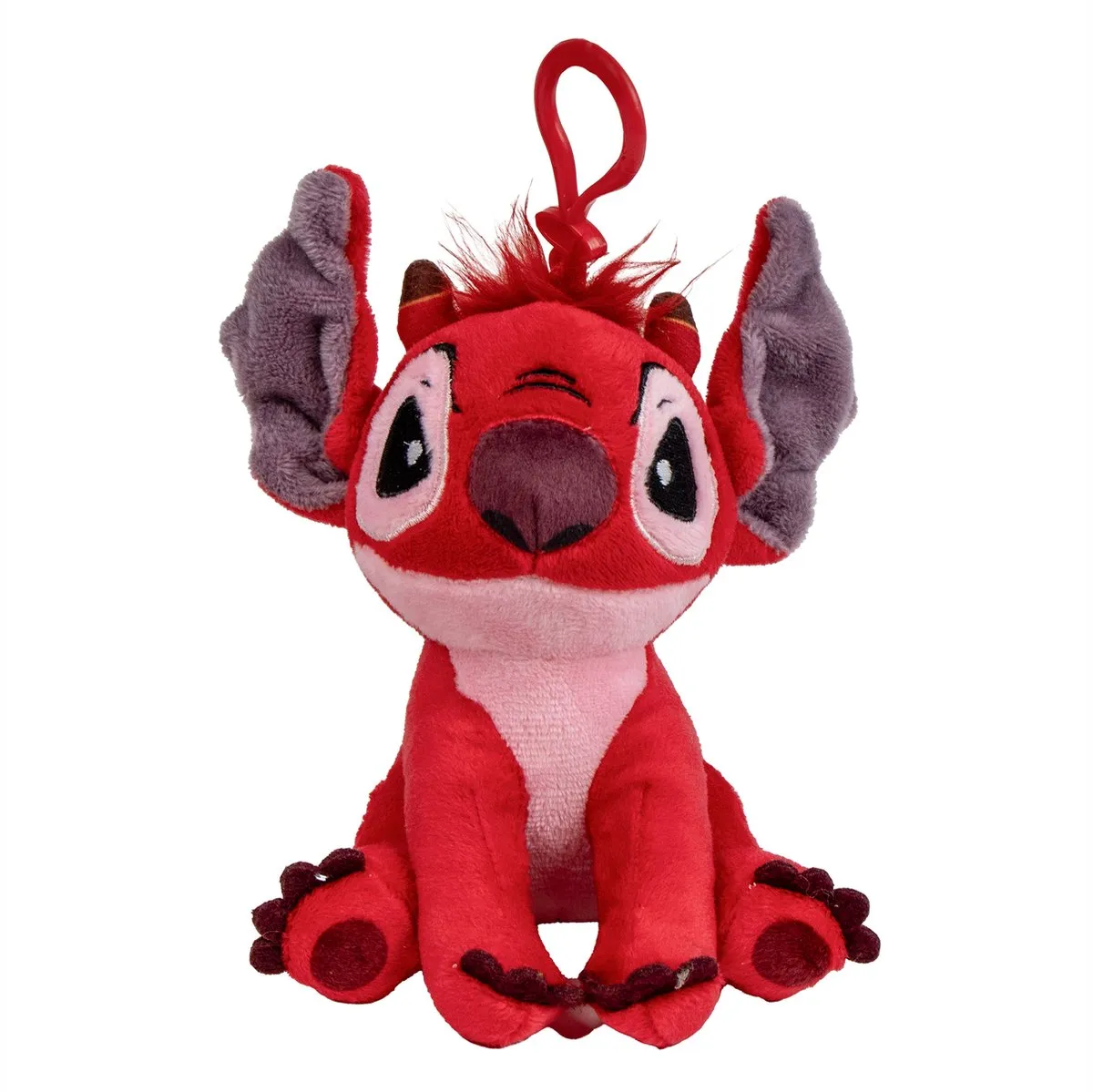 Disney Stitch Knuffels Tassenhanger - 3 Stuks - 12cm - Roze/Rood/Blauw