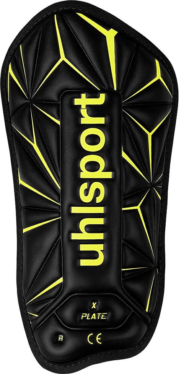 Uhlsport X Plate Scheenbeschermer XS - Zwart/Fluogeel