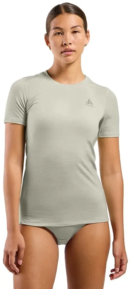 Odlo Merino 160 Korte Mouwen Basislaag Beige XL Vrouw