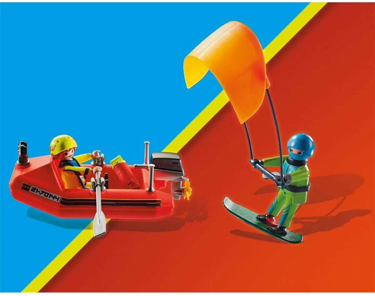 Playmobil City Action Redding op zee 70144 - Kitesurfersredding met boot - Multicolor