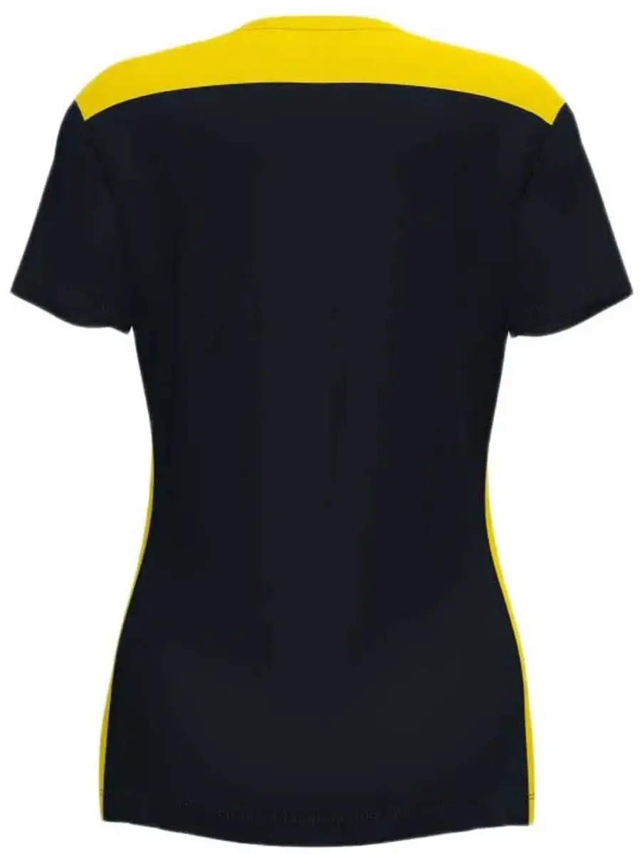 Joma Championship VI Shirt Dames - M - Zwart/Geel
